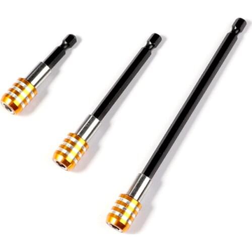 60/100/150MM Screwdriver bit extension rod screw driver bits hex precision magnetic ring 1/4 bit High carbon steel sleeve post
