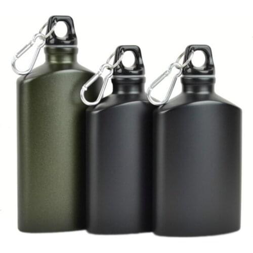 Outdoor elliptical aluminum sports military fans with creative water cups flat pot portable kettle