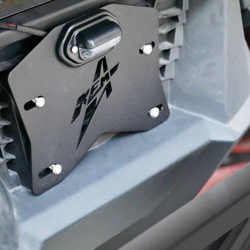 UTV Universal Rear License Plate Mount Holder for Polaris RZR Ranger 800 900 1000 XP for Can-am Maverick X3 Defender for Cfmoto