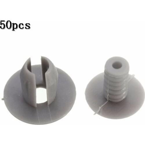 50pcs/Set Grey Trim Panel Lining Clips Plastic Fastener Light Grey For VW Volkswagen T4 T5 Transporter Eurovan Light