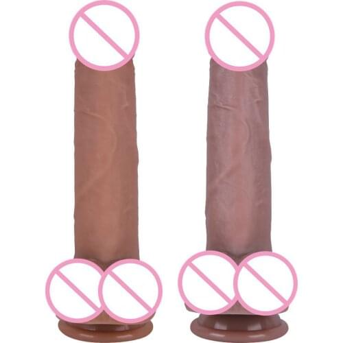 Skin Feeling Liquid Silicone Realistic Big Dildo Soft Material Huge Penis Dick Suction Cup Sex Toy for Woman Female Masturbation