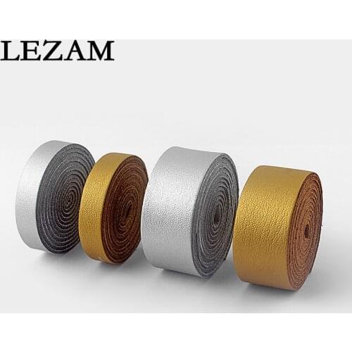 1yard Fashion Flat Cord Gold Pu Surface Back Faux Korean Suede Leather For Diy Necklace Bracelet Jewelry Rope Cord Bijoux