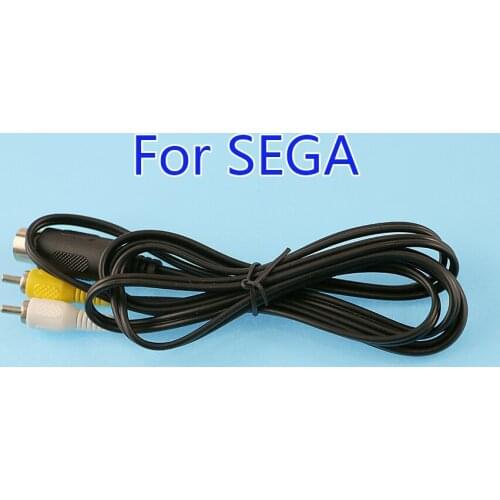 10pcs Black 1.8m Composite AV Audio Video Cable Cord Lead For Sega Fifth Generation Mega Drive 1 Master System 1 Cable
