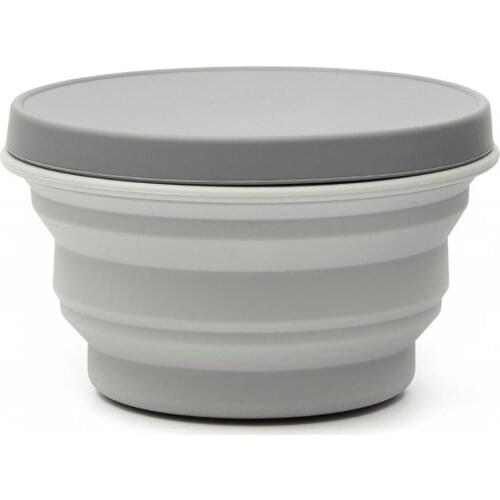 1000ML Multiuseful Camping Travel Drinking Bowl Fruit Plates Outdoor Folding Silicone Bowl Box Safety Sucker Bowl Camp Tableware