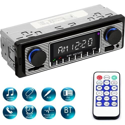 Car Radio Stereo Player Digital Bluetooth Car MP3 Player 12V FM Radio Stereo Audio Music U-Disk/SD With Remote Control