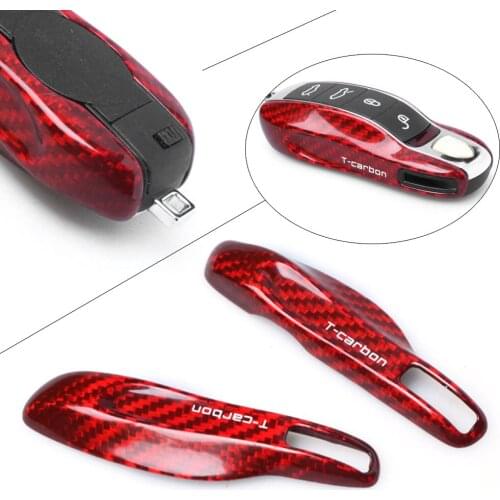 Real Carbon Fiber Remote Key Cover Case For Porsche