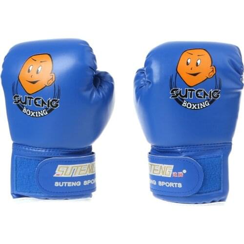 Children Cartoon Punching Bag Sparring Boxing Gloves Training Fight Age 3-12