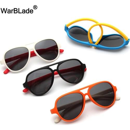 Polarized Kids Sunglasses TAC TR90 Pilot Soft Frame Baby Boys Girl Sun Glasses UV400 Child Children Outdoor Goggle WarBLade
