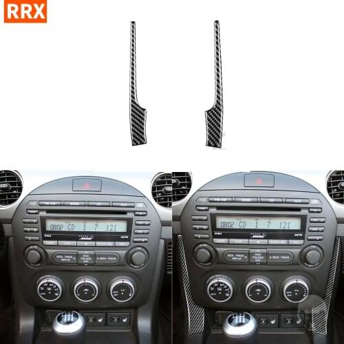 For Mazda MX-5 Miata MX5 NC 2009 2010 2011 2012 2013 2014 2015 Carbon Fiber Sticker Central Control Panel Both Sides Trim Strips