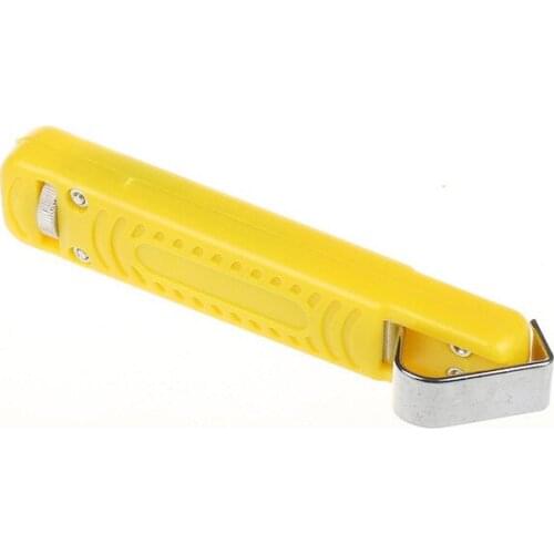 Portable Cable Wire Stripper Knife Adjustable Rubber Handle Cable Stripper Insulation Stripper Stripping Cutters with Hook Blade