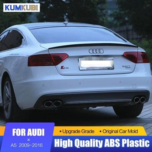 Fit For Audi A5 4Door Spoiler 2009 2010 2011 2012 2013 2014 2015 2016 ABS Plastic Unpainted Primer Color Rear Roof Wing Spoiler