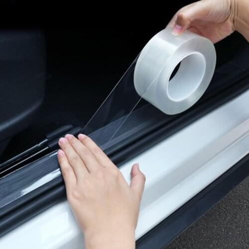 Car Door Sill Protector Nano Sticker Tape Bumper Strip for Audi Q3 Q5 SQ5 Q7 A1 A3 S3 A4 S4 RS4 RS5 A5 A6 S6 C6 C7 S5 A7 S7 A8