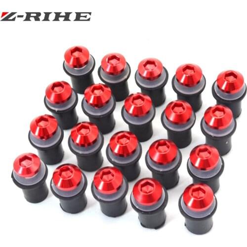 20X 5MM Universal Windscreen Bolts Screws Windshield Screw Kit Cafe Racer Nuts For Suzuki GSXR 600 750 1000 Honda CBR 600 954