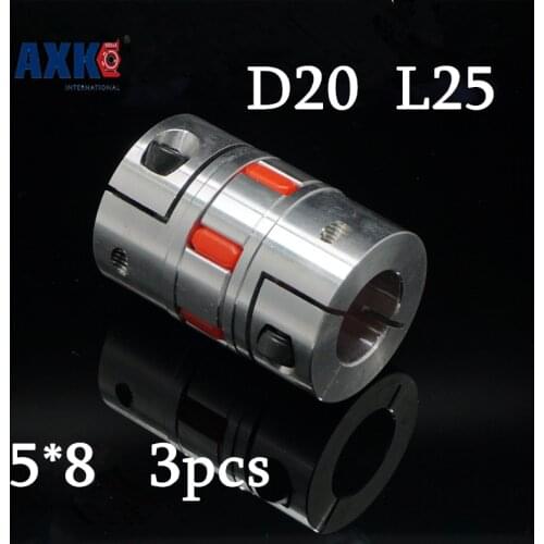 2021 Thrust Bearing Ball Bearing 3pcs 5x8mm Cnc Motor Bf Jaw Spider Plum Shaft Coupler 5mm To 8mm Flexible Coupling D20 L25