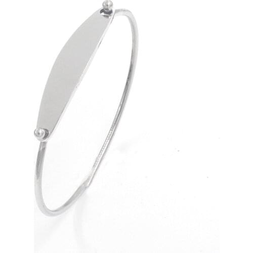 100% Stainless Steel Blank Bangle For Engraved Metal Plate Bangles Personalised 60mm/65mm Mirror Polished Wholesale 5pcs