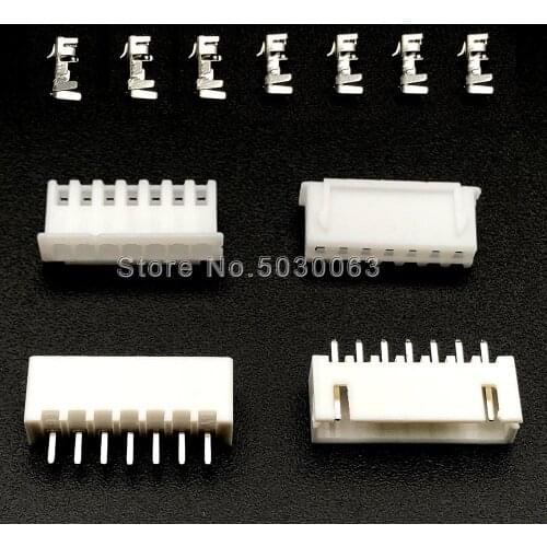 180pcs=20sets XH2.54 7p 7A 2.54mm spacing Terminal Kit / Housing / Pin Header JST Connector Wire Connectors Adaptor XH TJC3