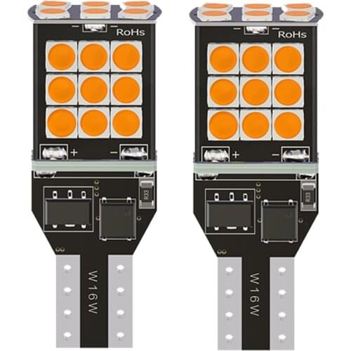 2PCS T15 W16W WY16W Super Bright 3030 LED Car Tail Brake Bulb Turn Signal Canbus Auto Backup Reverse Lamp Daytime Running Light