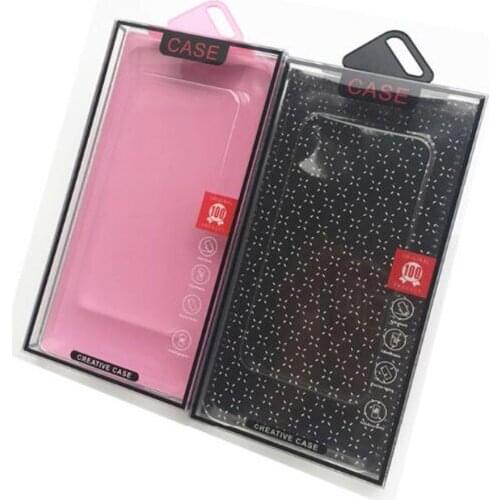 200pcs/lot Universal PVC Box Packaging for Mobile Cell Phone Case Cover Packing with Hang Hole Factory wholesale