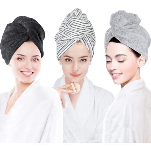 3 Pack Microfiber Hair Towel, Quick Drying Hair Towels, Wrap Super Absorbent Quick Dry Hair Turban, For Long & Thick Hair