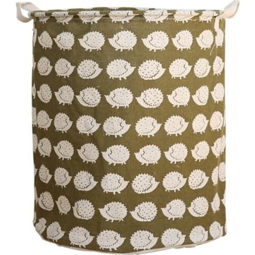 4PCS / LOT Cartoon Hedgehog Bear Pattern Waterproof Dustproof Clothes Storage Hamper Dirty Laundry Basket Bin
