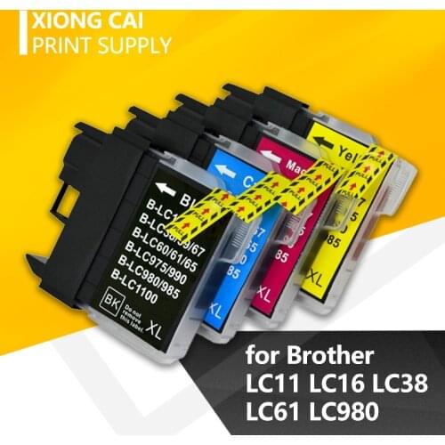 8pcs ink cartridge for Brother LC11 LC16 LC38 LC61 LC980 LC1100 DCP-385C DCP-390CN DCP-395CN DCP-535CN DCP-585CW Inkjet printers