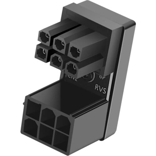 ATX 8Pin 6Pin Female to 8Pin 6Pin Male Positive/Opposite 180 Degree Angled Power Adapter for Desktop Graphics Video Card GPU