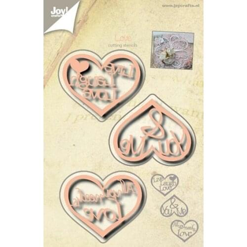 AliliArts Metal Cutting Dies 3pcs Greetings hearts diy Scrapbooking Photo Album Decorative Embossing PaperCard Crafts Die 2020