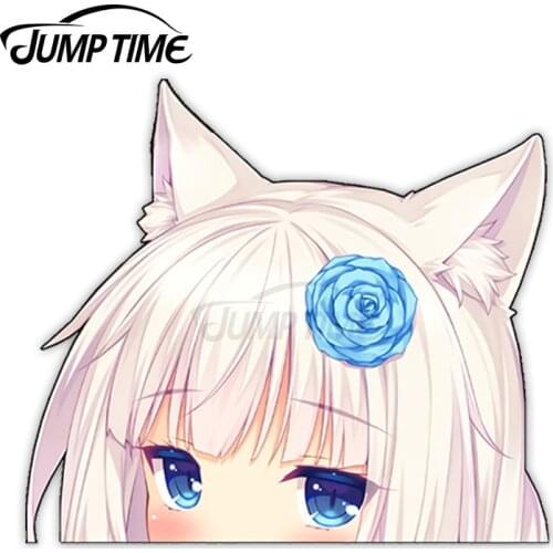 JumpTime 13 x 9.8 cm For Vanilla Peeker Car Stickers VAN ATV Occlusion Scratch Waterproof Window Graphics Decal Vinyl Decoration