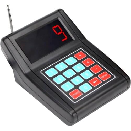 JINGLE BELLS wireless calling systems for restaurant 433.92 mhz 1 pcs of keypad transmitter paging system coaster pagers