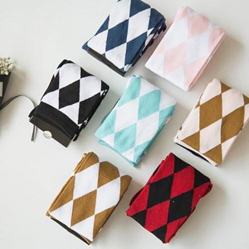 Blue White Diamond Japanese Women Stockings Cosplay Anime Cross Bandage Overknee Socks JK Uniform White Solid Stocking Cos Anime