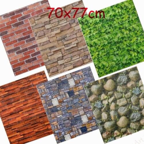 Bathroom Decoration Kitchen Backsplash Tile Decals 3d Stone Brick Self-adhesive Wallpaper Home Decoration Waterproof Pvc Wall