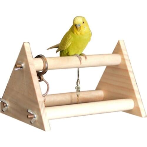 Wooden Parrot Stand Set Training Supplies Creative Portable Parrot Perch Stand Bird Stand For Desktop Pet Bird Supplies