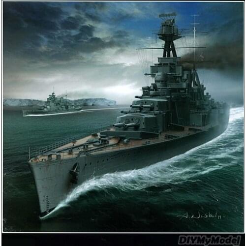 DIYMyModeI HMS HOOD 1:200 Hood battleship DIY Handcraft Paper Model Kit Handmade Toy Puzzles Gift Movie prop