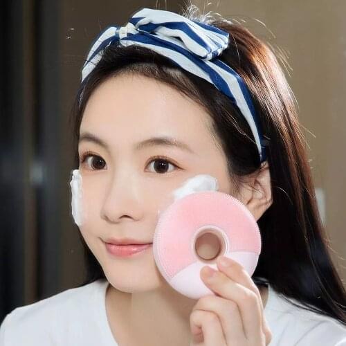 DOCO Facial Deep Cleaning Brush Waterproof Silicone Vibrator Ultrasonic Skin Cleaner Electric Vibration Cleansing Instrument