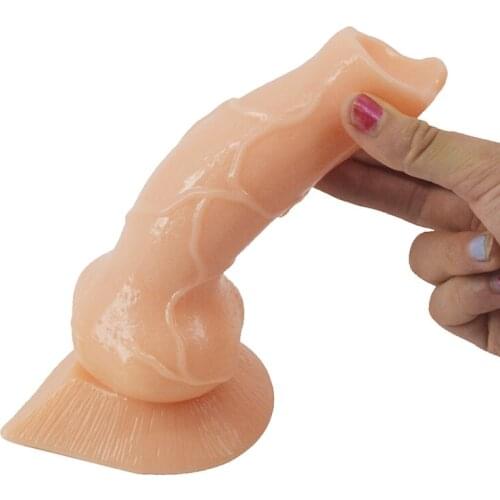 Hot 18.5cm Big Wolf Penis Long Dog Dildo Simulation Dildos Anal Plug Animal Penis Women Sex Toys Dropshipping