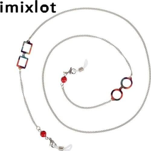 Imixlot High-grade Stainless Steel Non-slip Glasses Chain Glasses Frames Shape Link Chain Unisex Eyewear Strap Accessories