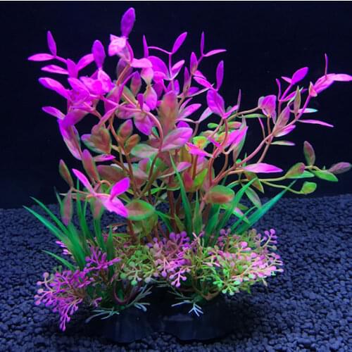 Aquarium Artificial Decor Plants Simulation Water Weeds Ornament Fish Tank Plant Water Weeds Aquarium Grass Decoration 14cm