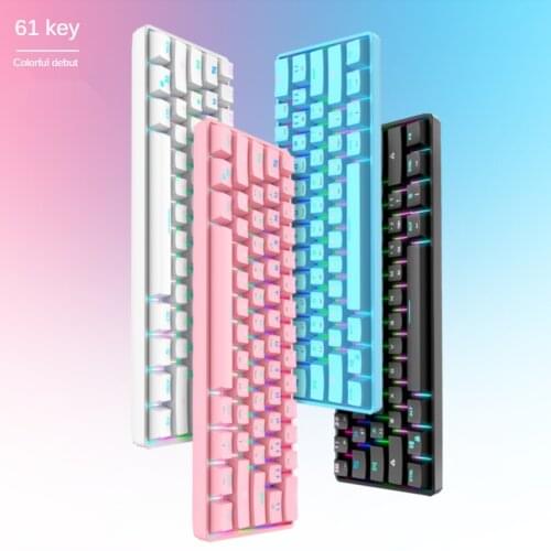 61 Keys Gaming Mechanical Keyboard Bluetooth Wireless Type-c USB Wired RGB Gamer Keyboard For Desktop Tablet Laptop Phone