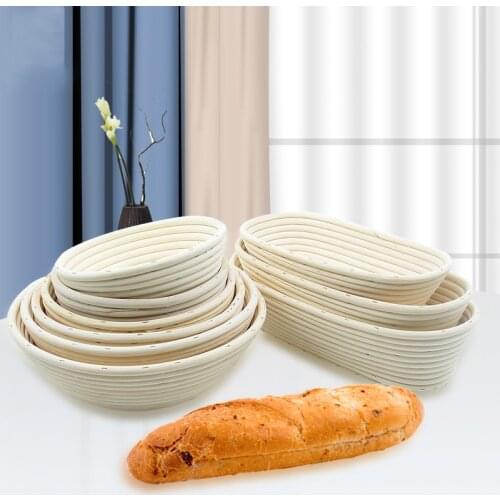 Round Banneton Bread Proofing Basket Oval Shaped Dough Proofing Bowls Liner Cloth for Home Bakers