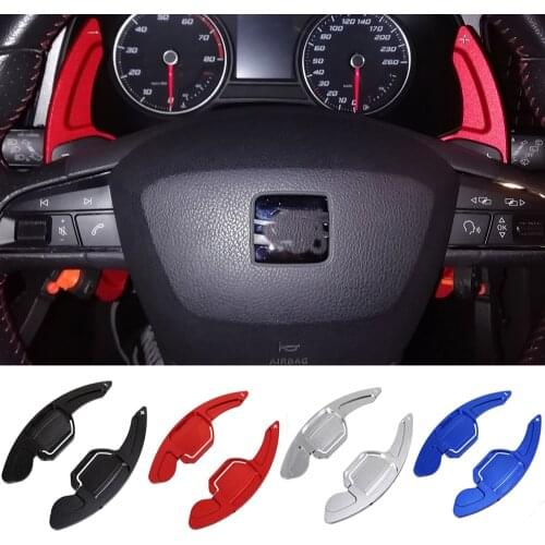 Paddle Shifter For Seat Alhambra Ateca Leon4 5F FR Cupra Car Steering Wheel Paddles Extend DSG Stickers Car Styling 2PCS