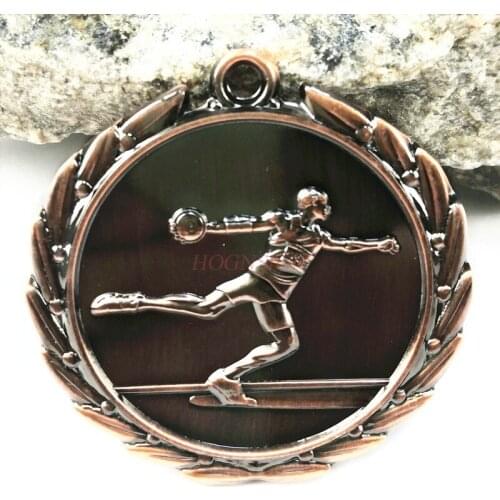 Medal Throwing The Ball Sports Competition Metal Medal Gold Foil Medal Gold And Silver Bronze School Factory Sports Medal 2021