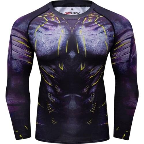 Cody Lundin Mens Running 3D Print Compression T-shirt Sublimation Long Sleeves Rashguard MMA Gym Training Clothes