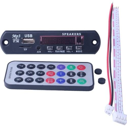 2019 Bluetooth 5V 12V MP3 WMA Decoder Board Car Kit MP3 Player Decoder Board FM Radio TF USB 3.5 Mm AUX Audio Receiver