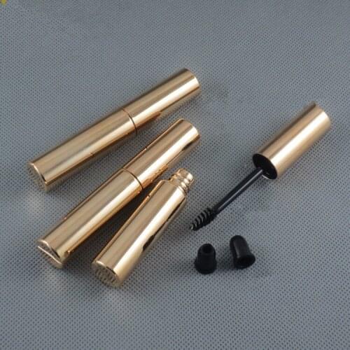Empty 8ml UV Gold Mascara Tube Eyeliner Eyelash Eyebrow Cream Vial Liquid Bottle Container 8cc Eyeliner Make Up Tube 20pcs/lot