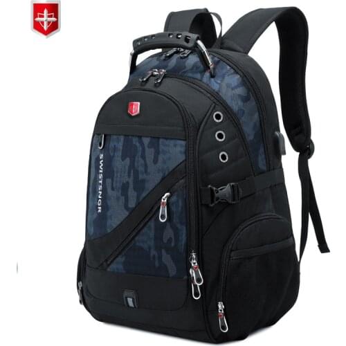 Brand Mens Backpack Anti-theft Waterproof 17inch Laptop Backpacks USB Charging Business Travel Backpack School Bag Male Mochila