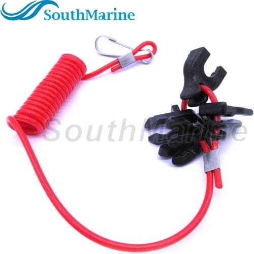 Universal Safety Lanyard Stop Kill Switch Cord for Yamaha Mercury Johnson Evinrude OMC Honda Suzuki Tohatsu , 7 keys, 60" long