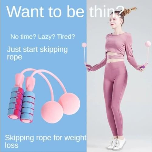 Weight-Bearing Skipping Rope Adult Fitness Weight Loss Skipping Rope Indoor Silent and Cordless Professional Fat Burning