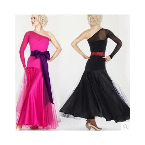 Modern ballroom dance long-sleeved dress suit skirt new long-sleeved dancing competition