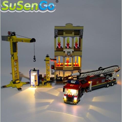 SuSenGo LED Light Set For 60216 CITY Downtown Fire Brigade Compatible with 02120 11216 , NO Model
