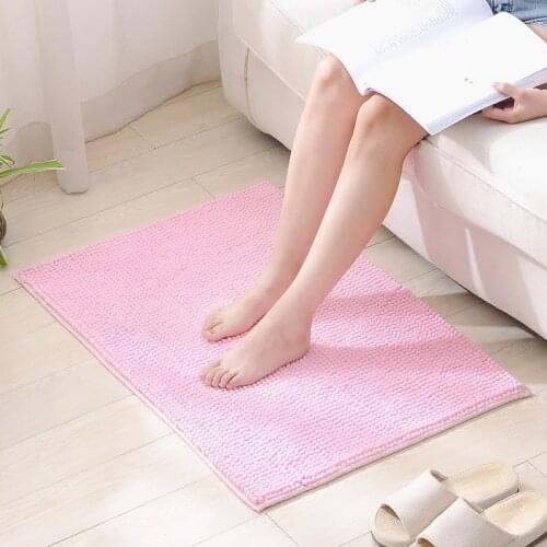 TONGDI Bathroom Carpet Mats Soft Shower Microfiber Chenille Anti-skip Sop Rug Decoration For Home Bathroom Living Kitchen Room